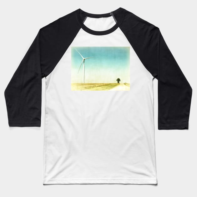 Wind Turbine Baseball T-Shirt by art64